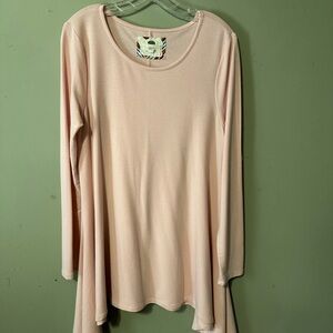 Cupio Women's Long Sleeve Blush‎ Top - Large